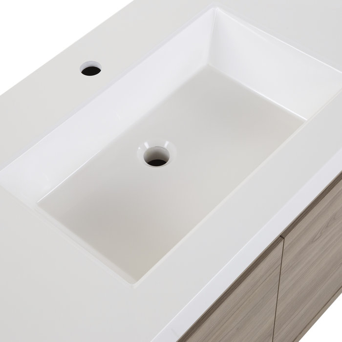 Mercury Row® Altenburg 48.5'' Wall Mounted Single Bathroom Vanity with